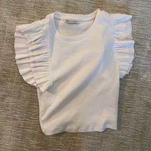 WHITE UNUSED ZARA TOP